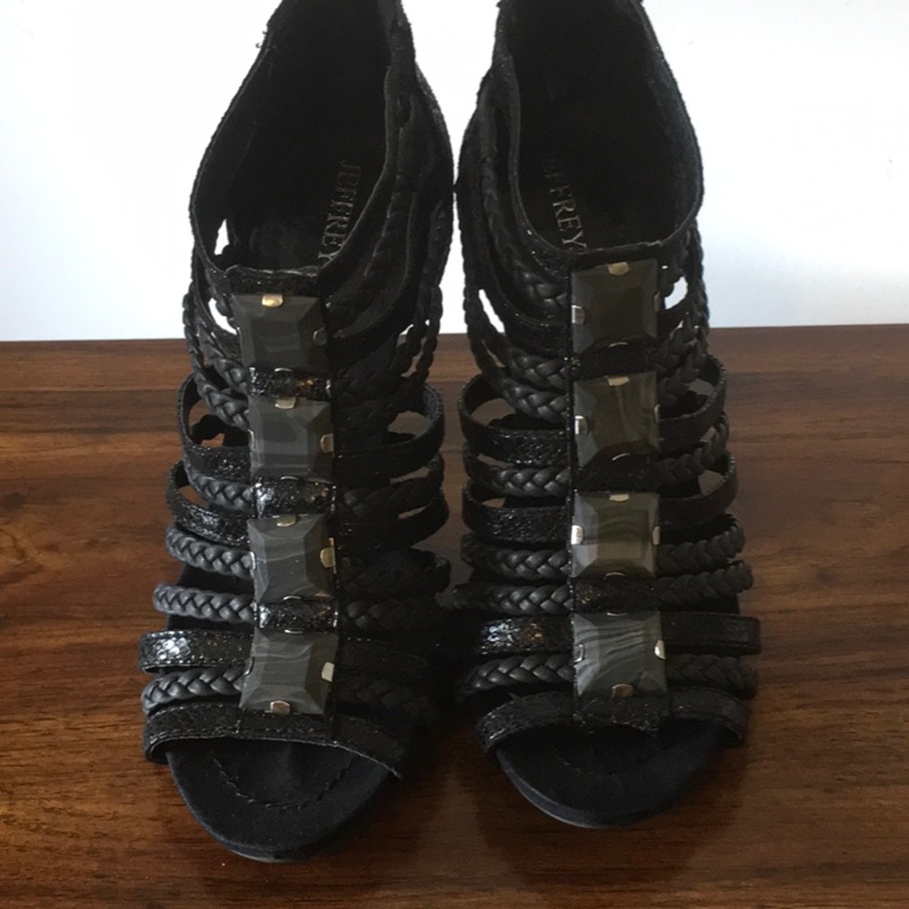 Black multi strapped sandal